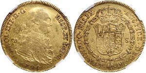 8 Эскудо Боливия Золото Карл IV король Испании (1748-1819)