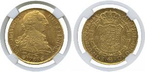 8 Эскудо Испанская империя (1700 - 1808) Золото Карл III король Испании (1716 -1788)