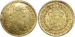 8 Эскудо Новая Гранада (1717 - 1819) Золото Фердинанд VII король Испании (1784-1833)