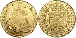 8 Эскудо Новая Гранада (1717 - 1819) Золото Карл IV король Испании (1748-1819)