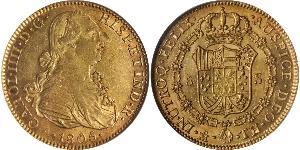 8 Эскудо Новая Испания (1519 - 1821) Золото Карл IV король Испании (1748-1819)