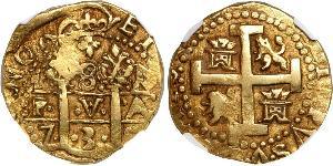 8 Эскудо Перу Золото Филипп V король Испании (1683-1746)