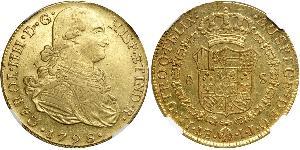 8 Эскудо Перу Золото Карл IV король Испании (1748-1819)