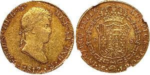 8 Эскудо Перу Золото Фердинанд VII король Испании (1784-1833)