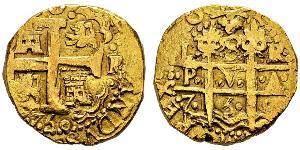 8 Эскудо Перу Золото Филипп V король Испании (1683-1746)