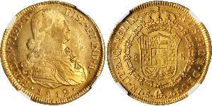 8 Эскудо Чили Золото Фердинанд VII король Испании (1784-1833)