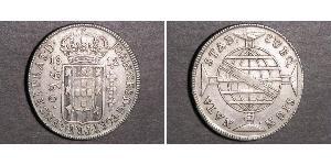960 Reis Brésil Argent Jean VI de Portugal (1767-1826)