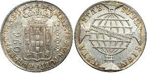 960 Reis Brasile Argento Giovanni VI del Portogallo (1767-1826)
