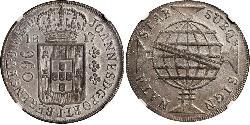 960 Reis Brasil Plata Juan VI de Portugal (1767-1826)