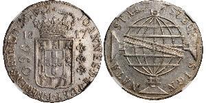 960 Reis Brasil Plata Juan VI de Portugal (1767-1826)