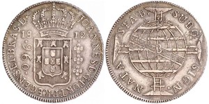 960 Reis Brasil Plata Juan VI de Portugal (1767-1826)