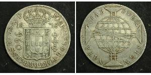 960 Reis Brasilien Silber Johann VI. von Portugal  (1767-1826)