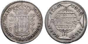 960 Reis Brasilien Silber Johann VI. von Portugal  (1767-1826)