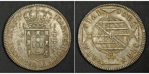 960 Reis Brasilien Silber Johann VI. von Portugal  (1767-1826)