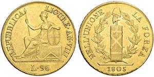96 Lira Italian city-states Oro 
