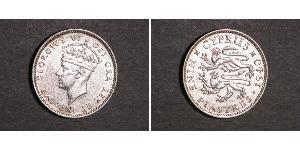 9 Піастр Британський Кіпр (1878 - 1960) Срібло Георг VI (1895-1952)