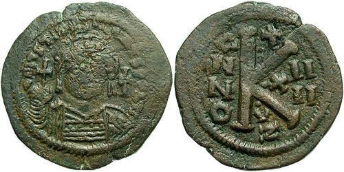 Half Follis Imperio bizantino (330-1453) Bronce Justiniano I (482-565)