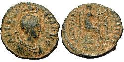  AE3 / 1 Фоллис Византийская империя (330-1453) Бронза Элия Евдоксия (?-404)