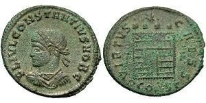 AE3 / 1 Фоллис Западная Римская империя (285-476) Бронза Констанций II (317 - 361)