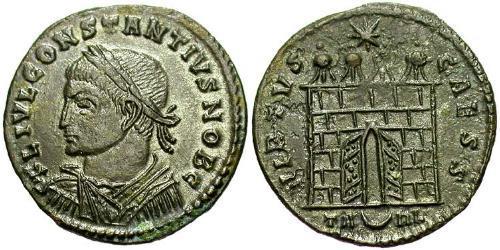  AE3 / 1 Фоллис Западная Римская империя (285-476) Бронза Констанций II (317 - 361)