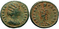  AE3 / 1 Фоллис Римская империя (27BC-395) Бронза Флавия Максима Фауста (289-326)