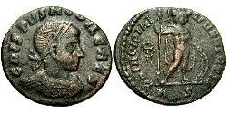  AE3 / 1 Фоллис Римская империя (27BC-395) Бронза Крисп (305 - 326)