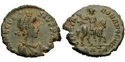  AE3 / 1 Фоллис Римская империя (27BC-395) Бронза Феодосий I (347-395)