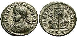  AE3 / 1 Фоллис Римская империя (27BC-395) Бронза Лициний II (315-326)