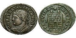  AE3 / 1 Фоллис Римская империя (27BC-395) Бронза Констанций II (317 - 361)