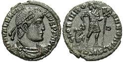  AE3 / 1 Фоллис Римская империя (27BC-395) Бронза Валентиниан I (321-375)