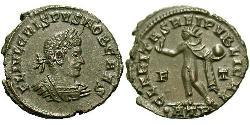  AE3 / 1 Фоллис Римская империя (27BC-395) Бронза Крисп (305 - 326)