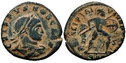  AE3 / 1 Фоллис Римская империя (27BC-395) Бронза Крисп (305 - 326)