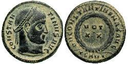  AE3 / 1 Фоллис Римская империя (27BC-395) Бронза Константин I (272 - 337)