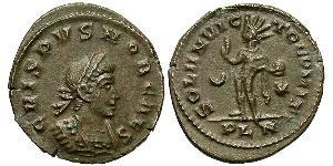  AE3 / 1 Фоллис Римская империя (27BC-395) Бронза Крисп (305 - 326)