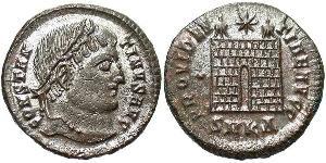  AE3 / 1 Фоллис Римская империя (27BC-395) Бронза Константин I (272 - 337)