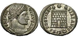  AE3 / 1 Фоллис Римская империя (27BC-395) Бронза Константин I (272 - 337)