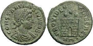  AE3 / 1 Фоллис Римская империя (27BC-395) Бронза Констанций II (317 - 361)