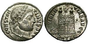  AE3 / 1 Фоллис Римская империя (27BC-395) Бронза Константин I (272 - 337)