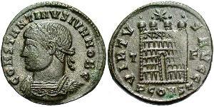  AE3 / 1 Фоллис Римская империя (27BC-395) Бронза Констанций II (317 - 361)