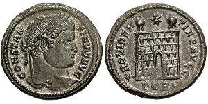  AE3 / 1 Фоллис Римская империя (27BC-395) Бронза Константин I (272 - 337)