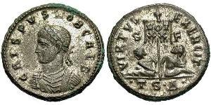  AE3 / 1 Фоллис Римская империя (27BC-395) Бронза Крисп (305 - 326)
