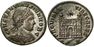  AE3 / 1 Фоллис Римская империя (27BC-395) Бронза Констанций II (317 - 361)