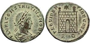  AE3 / 1 Фоллис Римская империя (27BC-395) Бронза Констанций II (317 - 361)