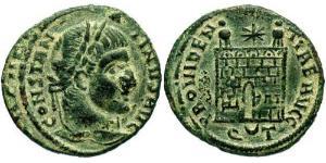  AE3 / 1 Фоллис Римская империя (27BC-395) Бронза Константин I (272 - 337)