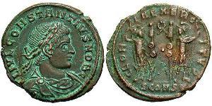  AE3 / 1 Фоллис Римская империя (27BC-395) Бронза Констанций II (317 - 361)