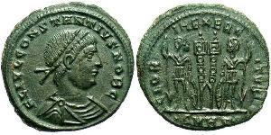  AE3 / 1 Фоллис Римская империя (27BC-395) Бронза Констанций II (317 - 361)