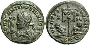  AE3 / 1 Фоллис Римская империя (27BC-395) Бронза Констанций II (317 - 361)