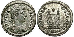  AE3 / 1 Фоллис Римская империя (27BC-395) Бронза Крисп (305 - 326)