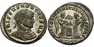  AE3 / 1 Фоллис Римская империя (27BC-395) Бронза Крисп (305 - 326)