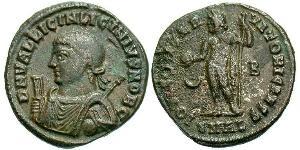  AE3 / 1 Фоллис Римская империя (27BC-395) Бронза Лициний II (315-326)
